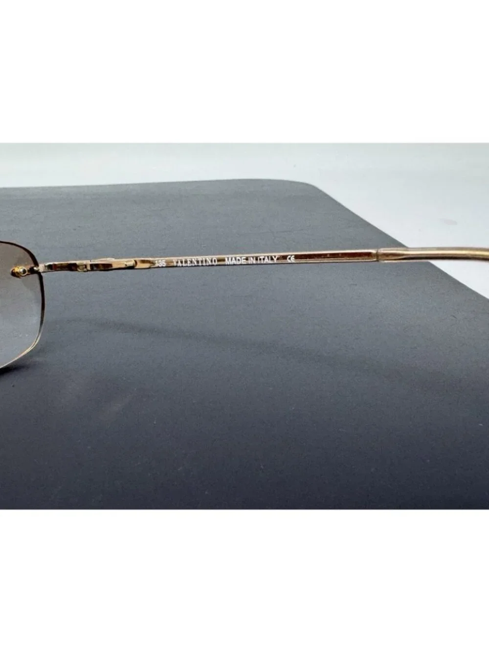 Valentino Eyeglasses, Frames Only, V5288 02S Gold 50 - 17-135, Rimless, Italy